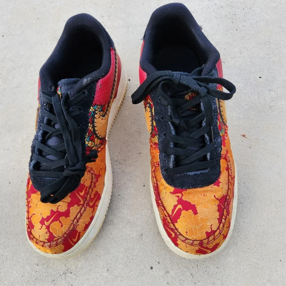 7.5 Womens Orange Red Floral SNEAKER Dopamine Kicks Maximalist Shoe NIKE AIR  6Y